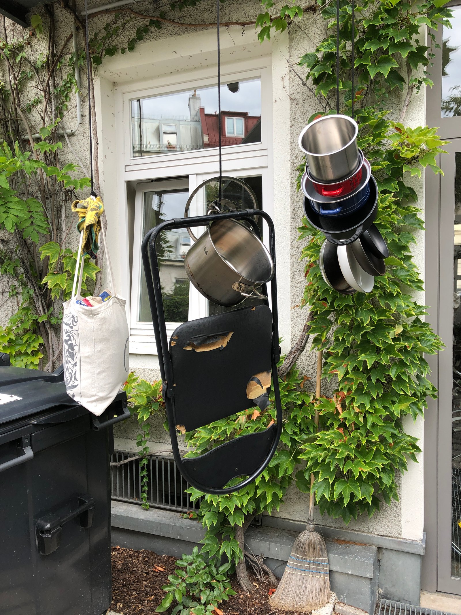 zum trocknen aufgehängt